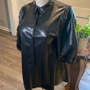 Vegan leather dress-Zara